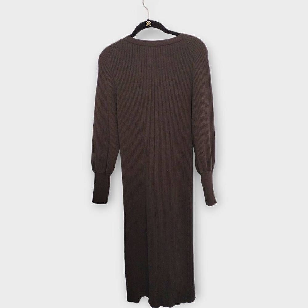 Live the‎ Process Womens Cardigan Sz.  Black Ribbed Puffed Sleeves Cuffed Button - Picture 8 of 11